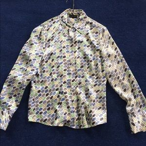 100 percent silk button down blouse